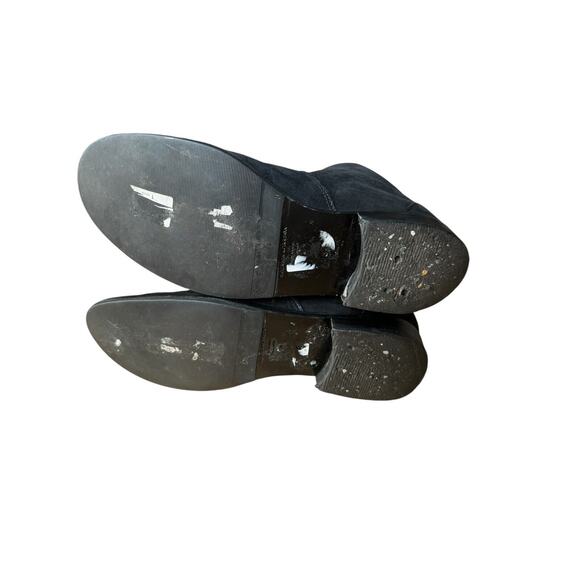 Sigerson Morrison Tall Boots Black Leather Embossed Croc Print Size 8 $695 - Picture 6 of 7